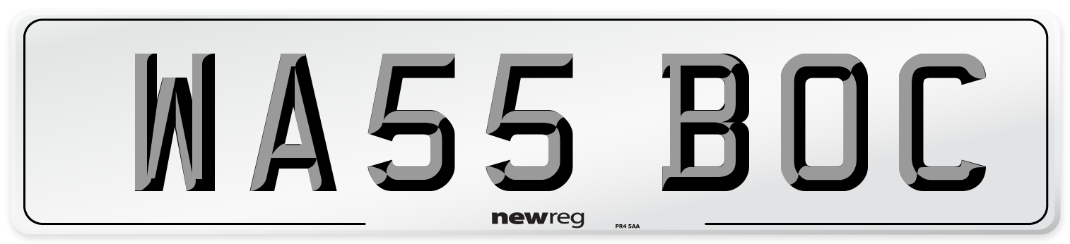 WA55 BOC Number Plate from New Reg